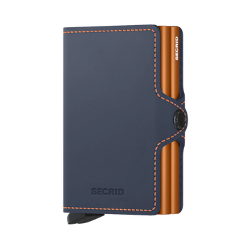 SECRID - Twinwallet Matte Night Blue & Orange - Samuel Ashley