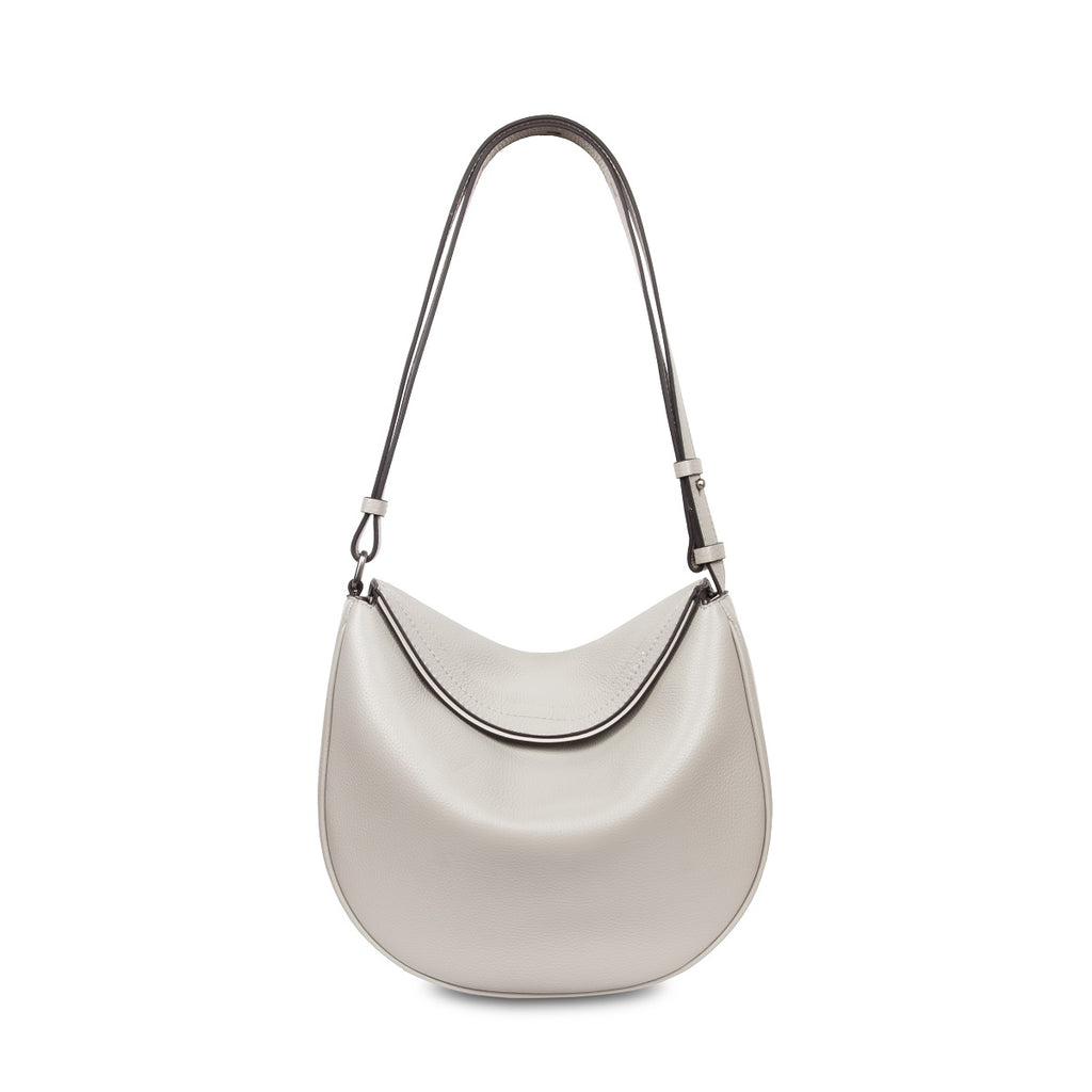 Samuel Ashley - Cally Leather Crossbody Bag in light grey