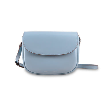 Samuel Ashley - Charlene Leather Saddle Bag in blue ash