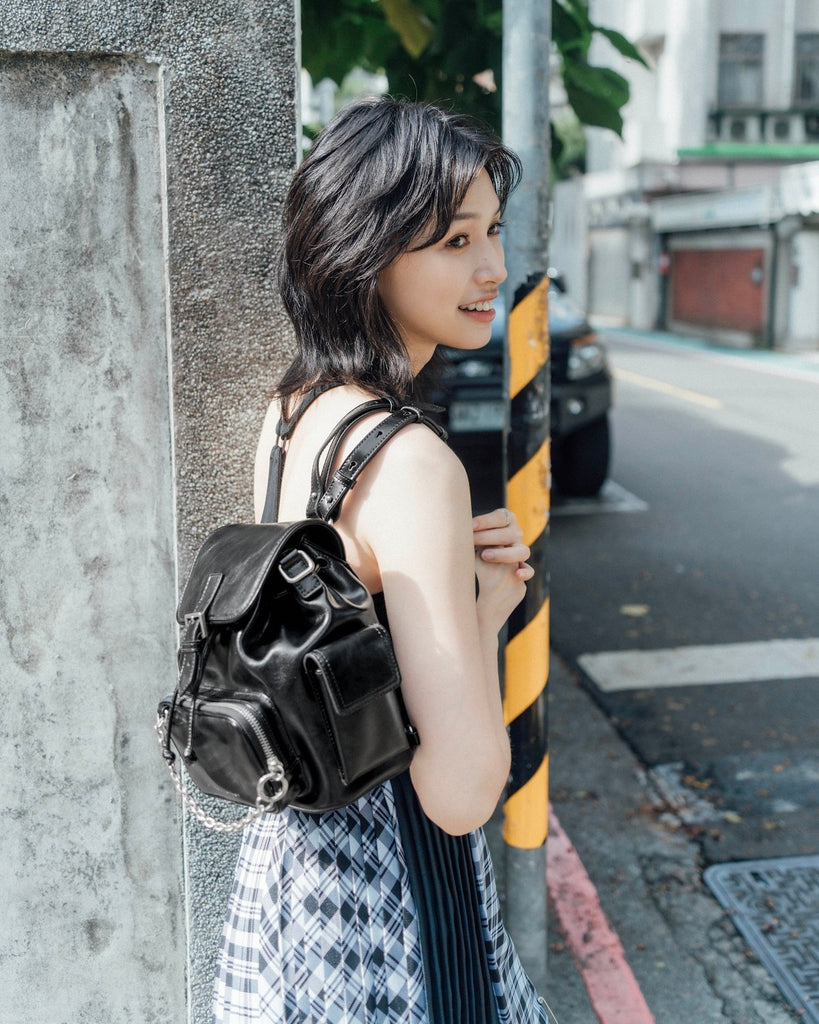 Samuel Ashley - Haari Leather Backpack in black