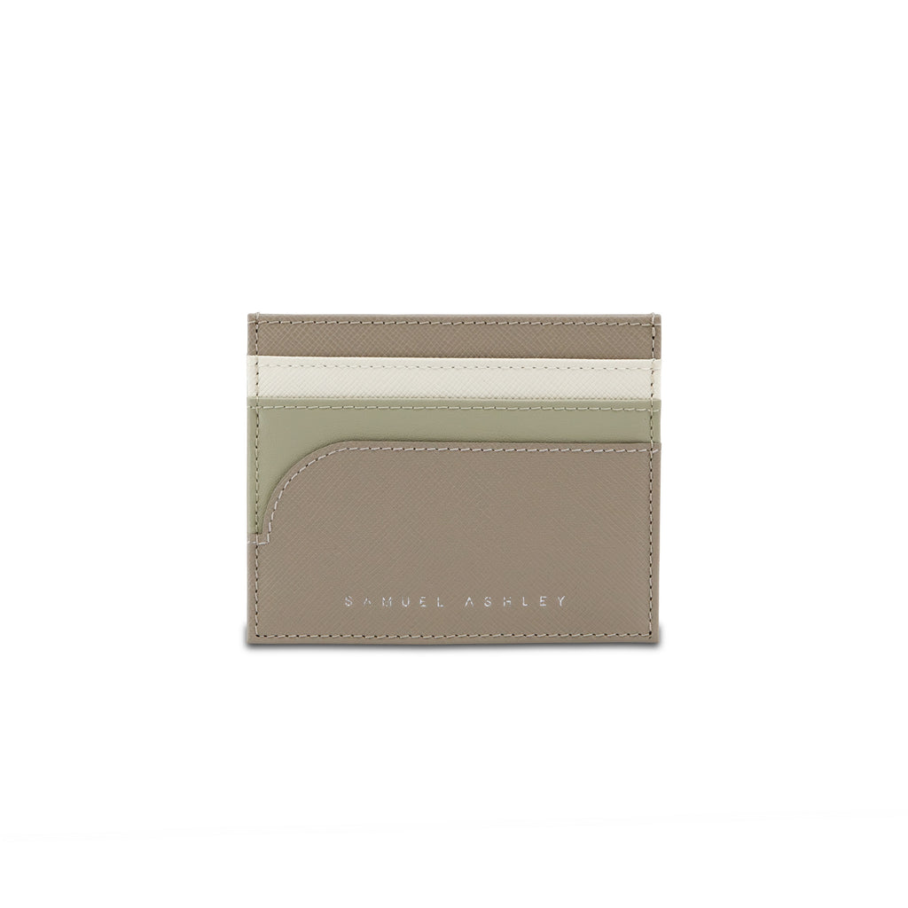 Samuel Ashley - Flynn Leather Card Holder in taupe