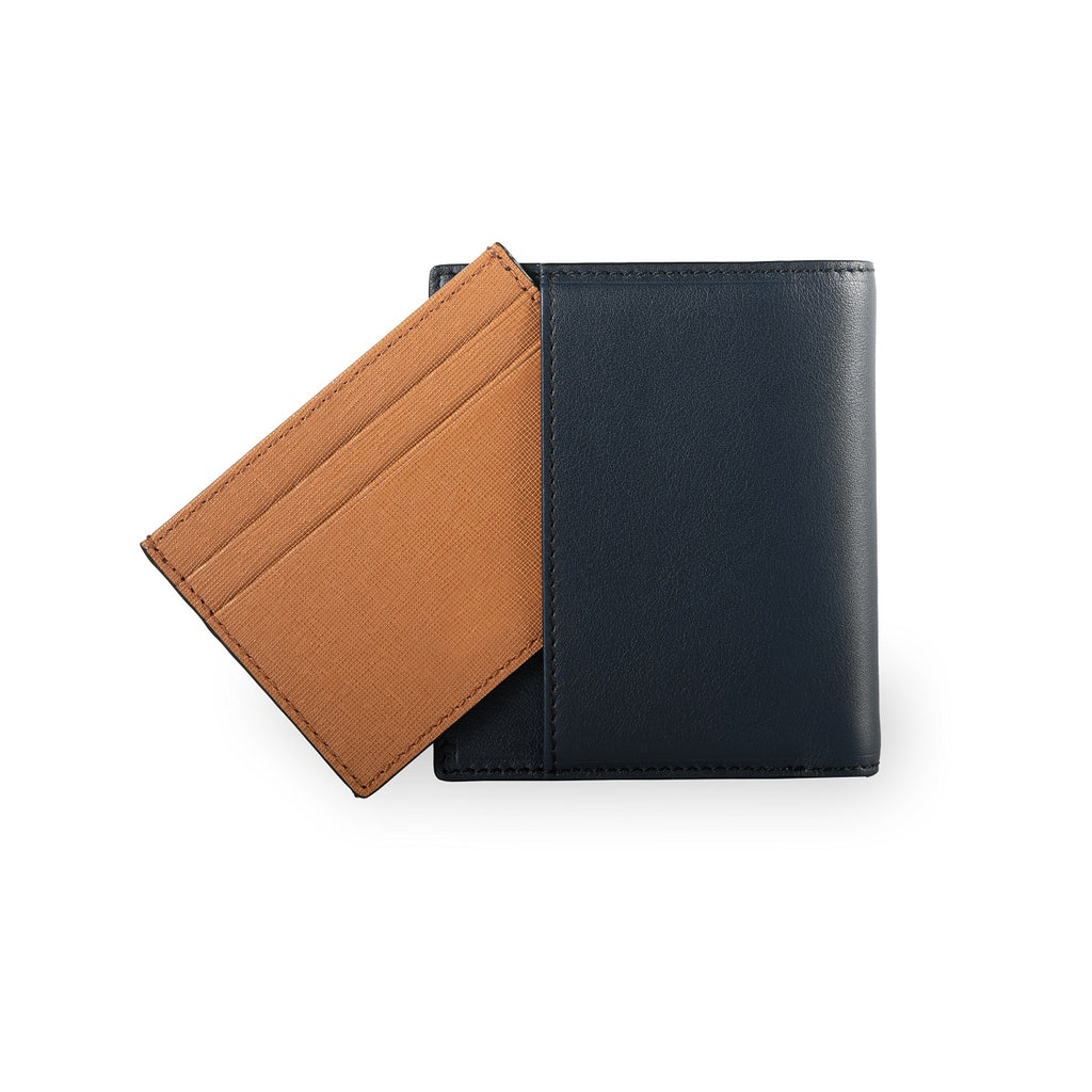 Warren Vertical Leather Wallet w/ Detachable Card Holder (RFID) - Samuel Ashley